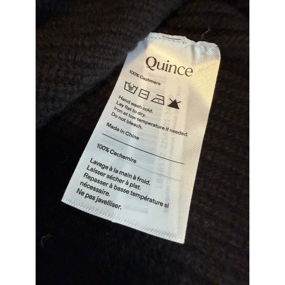 Quince 100% Mongolian Cashmere Ribbed Turtleneck Sweater Womens